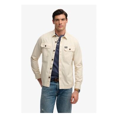 Superdry für Herren. M4011127A Hemd 2 Pocket beige (M), Lässig, Baumwolle, Langarm Superdry für Herren. M4011127A Hemd 2 Pocket beige (M), Lässig, Baumwolle, Langarm