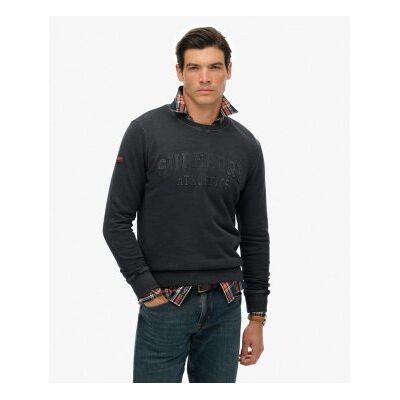 Superdry für Herren. M2014392A Sweatshirt Athletic Emboss schwarz (XL), Lässig, Baumwolle Superdry für Herren. M2014392A Sweatshirt Athletic Emboss schwarz (XL), Lässig, Baumwolle