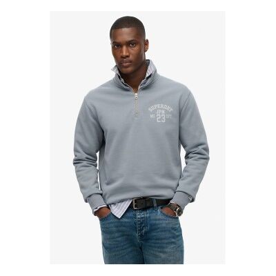 Superdry für Herren. M2014089A Sweatshirt Athletic Ess Half Zip blau (S), Lässig, Polyester Superdry für Herren. M2014089A Sweatshirt Athletic Ess Half Zip blau (S), Lässig, Polyester