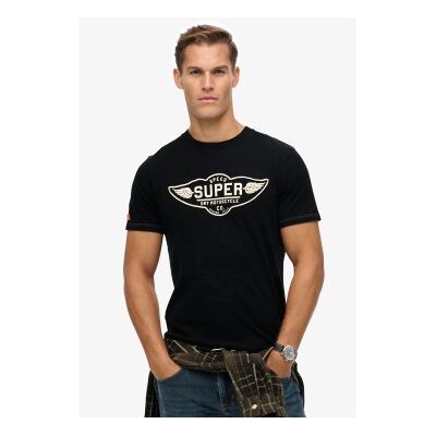 Superdry für Herren. M1012329A Auto Logo Relaxed T-shirt schwarz (M), Lässig, Baumwolle, Kurzarm Superdry für Herren. M1012329A Auto Logo Relaxed T-shirt schwarz (M), Lässig, Baumwolle, Kurzarm