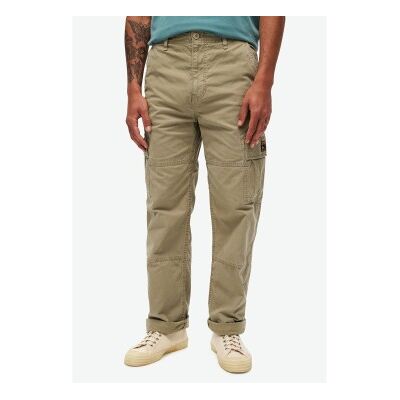 Superdry für Herren. M7011029A Locker sitzende Cargohose aus Bio-Baumwolle (30/32), Lässig, Grün Superdry für Herren. M7011029A Locker sitzende Cargohose aus Bio-Baumwolle (30/32), Lässig, Grün