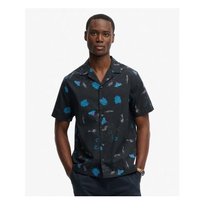 Superdry für Herren. M4011137A Hemd Cabana Print navy (XXL), Lässig, Baumwolle, Kurzarm, Marine Superdry für Herren. M4011137A Hemd Cabana Print navy (XXL), Lässig, Baumwolle, Kurzarm, Marine