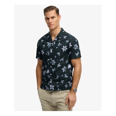 Superdry für Herren. M4011137A Hemd Cabana Print navy (XL), Lässig, Baumwolle, Kurzarm, Marine Superdry für Herren. M4011137A Hemd Cabana Print navy (XL), Lässig, Baumwolle, Kurzarm, Marine