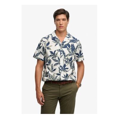 Superdry für Herren. M4011136A Cabana Poolside Hemd beige (L), Lässig, Baumwolle, Kurzarm Superdry für Herren. M4011136A Cabana Poolside Hemd beige (L), Lässig, Baumwolle, Kurzarm