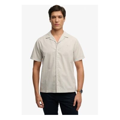 Superdry für Herren. M4011138A Graues Hemd Cabana (M), Lässig, Baumwolle, Kurzarm Superdry für Herren. M4011138A Graues Hemd Cabana (M), Lässig, Baumwolle, Kurzarm