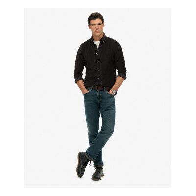 Superdry für Herren. M4011044A Classic Needle Cord Hemd schwarz (L), Lässig, Baumwolle, Langarm Superdry für Herren. M4011044A Classic Needle Cord Hemd schwarz (L), Lässig, Baumwolle, Langarm