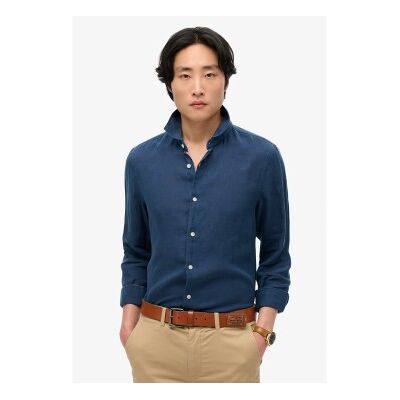 Superdry für Herren. M4010995A Urlaub Leinenhemd navy (M), Lässig, Langarm, Marine Superdry für Herren. M4010995A Urlaub Leinenhemd navy (M), Lässig, Langarm, Marine