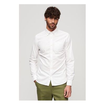 Superdry für Herren. M4010653A Oxford-Hemd weiß (XL), Lässig, Party, Klassisch, Langarm, Bio-Baumwolle, Nachhaltig Superdry für Herren. M4010653A Oxford-Hemd weiß (XL), Lässig, Party, Klassisch, Langarm, Bio-Baumwolle, Nachhaltig