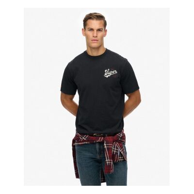 Superdry für Herren. M1012261A Tap Room Oversized T-shirt schwarz (M), Lässig, Baumwolle, Kurzarm Superdry für Herren. M1012261A Tap Room Oversized T-shirt schwarz (M), Lässig, Baumwolle, Kurzarm