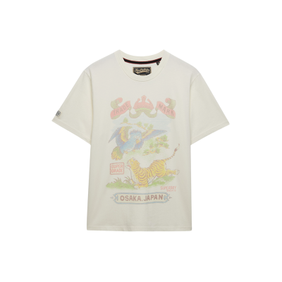 Superdry für Herren. M1012235A Tokyo Entspanntes T-Shirt beige (M), Lässig, Baumwolle, Kurzarm Superdry für Herren. M1012235A Tokyo Entspanntes T-Shirt beige (M), Lässig, Baumwolle, Kurzarm