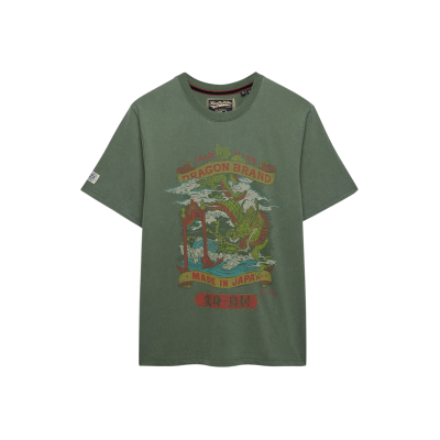 Superdry für Herren. M1012235A Tokyo Entspanntes T-Shirt grün (S), Lässig, Baumwolle, Kurzarm Superdry für Herren. M1012235A Tokyo Entspanntes T-Shirt grün (S), Lässig, Baumwolle, Kurzarm
