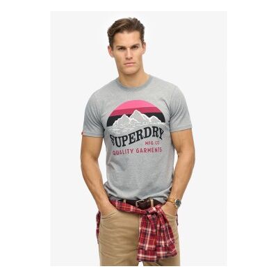 Superdry für Herren. M1012122A Great Outdoors T-shirt grau (L), Lässig, Baumwolle, Kurzarm Superdry für Herren. M1012122A Great Outdoors T-shirt grau (L), Lässig, Baumwolle, Kurzarm