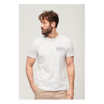 Superdry für Herren. M1011979A Vintage Heritage Logo-T-Shirt hellgrau (M), Lässig, Baumwolle, Kurzarm Superdry für Herren. M1011979A Vintage Heritage Logo-T-Shirt hellgrau (M), Lässig, Baumwolle, Kurzarm