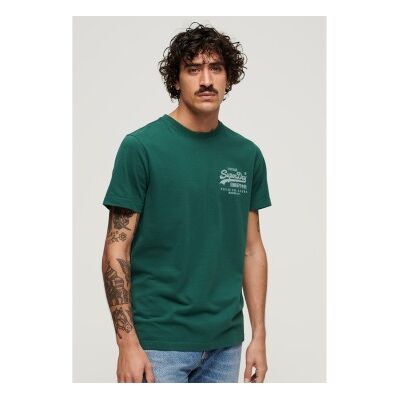 Superdry für Herren. M1011979A Vintage Heritage Logo-T-Shirt grün (XL), Lässig, Baumwolle, Kurzarm Superdry für Herren. M1011979A Vintage Heritage Logo-T-Shirt grün (XL), Lässig, Baumwolle, Kurzarm