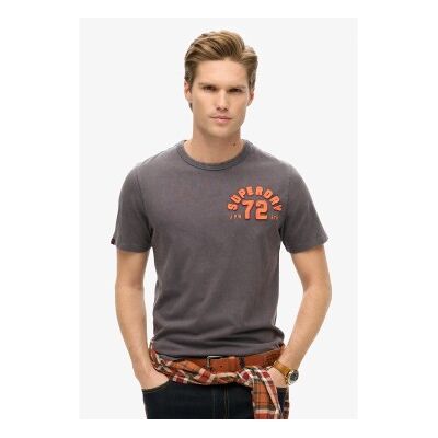 Superdry für Herren. M1012041A Vintage Athletic Kurzarm-T-Shirt grau (L), Lässig, Baumwolle Superdry für Herren. M1012041A Vintage Athletic Kurzarm-T-Shirt grau (L), Lässig, Baumwolle
