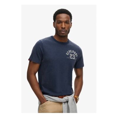 Superdry für Herren. M1012041A Vintage Athletic navy Kurzarm-T-Shirt (S), Lässig, Baumwolle, Marine Superdry für Herren. M1012041A Vintage Athletic navy Kurzarm-T-Shirt (S), Lässig, Baumwolle, Marine