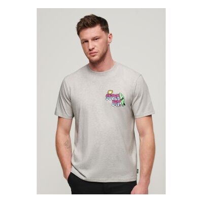 Superdry für Herren. M1011907A Neon Travel lockeres T-shirt grau (L), Lässig, Baumwolle, Kurzarm Superdry für Herren. M1011907A Neon Travel lockeres T-shirt grau (L), Lässig, Baumwolle, Kurzarm