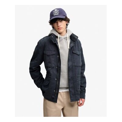 Superdry für Herren. M5012353A Marineblaue M65-Jacke aus Baumwolle (XXL), Lässig Superdry für Herren. M5012353A Marineblaue M65-Jacke aus Baumwolle (XXL), Lässig