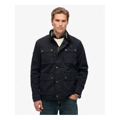 Superdry für Herren. M5012190A Jacke Merchant WAX Racer Marineblau (M), Lässig, Baumwolle Superdry für Herren. M5012190A Jacke Merchant WAX Racer Marineblau (M), Lässig, Baumwolle
