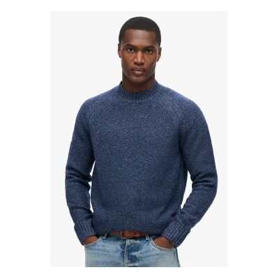 Superdry für Herren. M6110634A Dicker Raglan-Pullover in Marineblau (S), Lässig, Polyester Superdry für Herren. M6110634A Dicker Raglan-Pullover in Marineblau (S), Lässig, Polyester