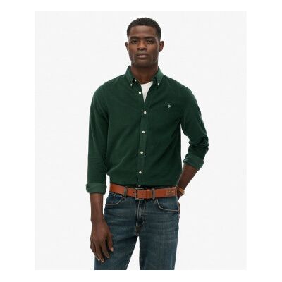 Superdry für Herren. M4011044A Classic Needle Cord Hemd grün (S), Lässig, Baumwolle, Klassisch, Langarm Superdry für Herren. M4011044A Classic Needle Cord Hemd grün (S), Lässig, Baumwolle, Klassisch, Langarm