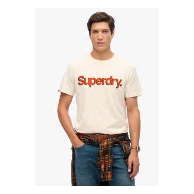 Superdry für Herren. M1012197A Classic Core Logo Shadow beige T-Shirt (M), Lässig, Baumwolle, Kurzarm Superdry für Herren. M1012197A Classic Core Logo Shadow beige T-Shirt (M), Lässig, Baumwolle, Kurzarm