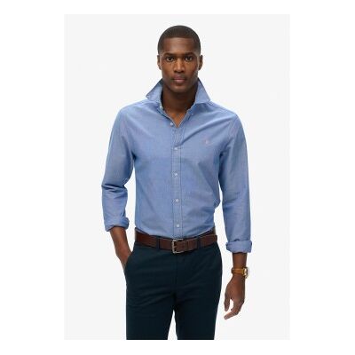 Superdry für Herren. M4011037A Klassisches Oxford-Hemd blau (3XL), Baumwolle, Langarm Superdry für Herren. M4011037A Klassisches Oxford-Hemd blau (3XL), Baumwolle, Langarm