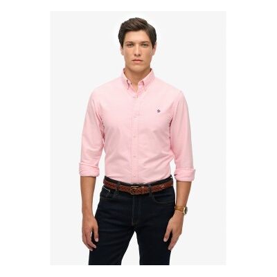 Superdry für Herren. M4011037A Klassisches Oxford L/S Hemd rosa (S), Baumwolle, Langarm Superdry für Herren. M4011037A Klassisches Oxford L/S Hemd rosa (S), Baumwolle, Langarm
