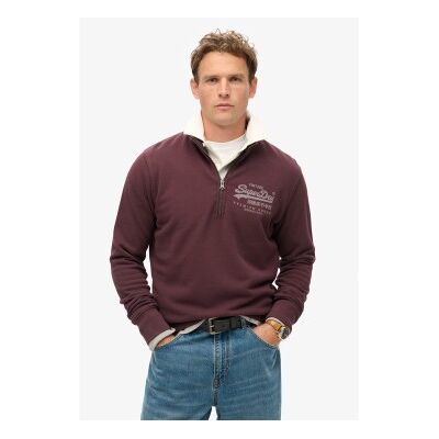 Superdry für Herren. M2013797A Jacke mit klassischer Grafik und halbem Reißverschluss burgunderrot (XXL), Lässig, Baumwolle, Bordeaux Superdry für Herren. M2013797A Jacke mit klassischer Grafik und halbem Reißverschluss burgunderrot (XXL), Lässig, Baumwolle, Bordeaux