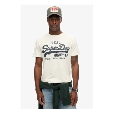 Superdry für Herren. M1012025A Klassisches Vl-Grafik-T-Shirt weiß (S), Lässig, Baumwolle, Kurzarm Superdry für Herren. M1012025A Klassisches Vl-Grafik-T-Shirt weiß (S), Lässig, Baumwolle, Kurzarm
