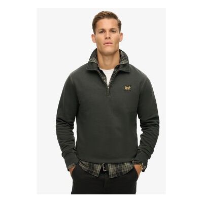 Superdry für Herren. M2013776A Sweatshirt mit halbem Reißverschluss und schwarzen Kontrastnähten (XL), Lässig, Baumwolle Superdry für Herren. M2013776A Sweatshirt mit halbem Reißverschluss und schwarzen Kontrastnähten (XL), Lässig, Baumwolle