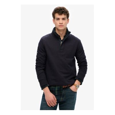 Superdry für Herren. M2014057A Classic Half navy Pullover (M), Lässig, Baumwolle, Marine Superdry für Herren. M2014057A Classic Half navy Pullover (M), Lässig, Baumwolle, Marine