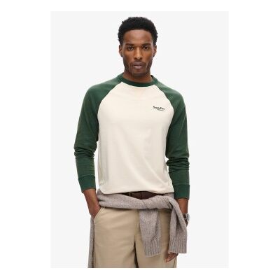 Superdry für Herren. M6010833A Baseball-T-Shirt grün (XL), Lässig, Baumwolle, Langarm Superdry für Herren. M6010833A Baseball-T-Shirt grün (XL), Lässig, Baumwolle, Langarm