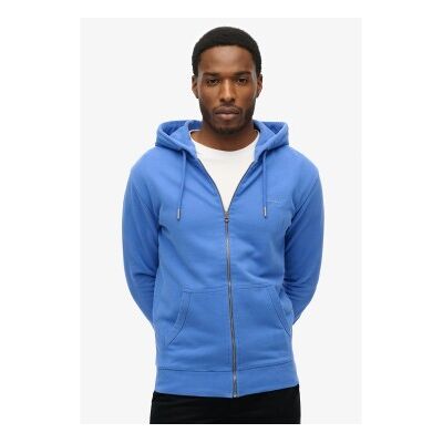 Superdry für Herren. M2014128A Sweatshirt mit Kapuze, Reißverschluss und blauem Logo (L), Lässig, Baumwolle Superdry für Herren. M2014128A Sweatshirt mit Kapuze, Reißverschluss und blauem Logo (L), Lässig, Baumwolle