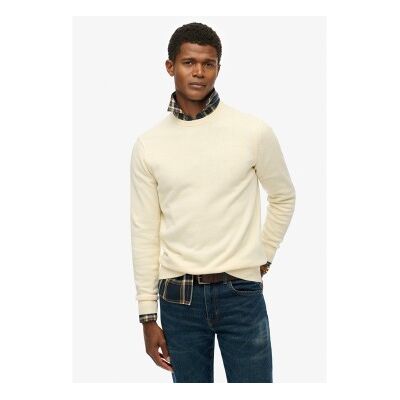 Superdry für Herren. M6110691A Pullover Essentials beige (L), Lässig, Baumwolle Superdry für Herren. M6110691A Pullover Essentials beige (L), Lässig, Baumwolle