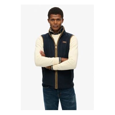 Superdry für Herren. M5012157A Estate Fleece-Weste Eclipse navy (S), Lässig, Polyester, Marine Superdry für Herren. M5012157A Estate Fleece-Weste Eclipse navy (S), Lässig, Polyester, Marine