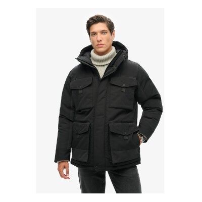 Superdry für Herren. M5011992A Taktischer Parka Everest schwarz (M), Lässig, Recyceltes Polyester, Nachhaltig Superdry für Herren. M5011992A Taktischer Parka Everest schwarz (M), Lässig, Recyceltes Polyester, Nachhaltig