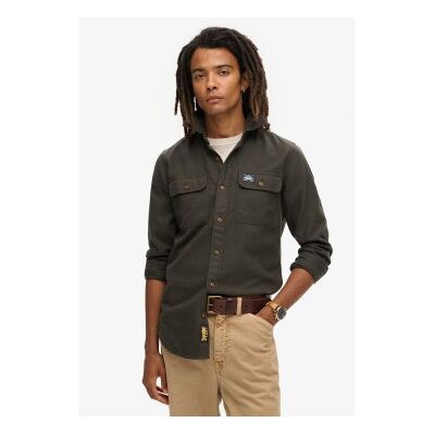 Superdry für Herren. M4010723A Flanell-Arbeitshemd grün (XXL), Lässig, Langarm, Bio-Baumwolle, Nachhaltig Superdry für Herren. M4010723A Flanell-Arbeitshemd grün (XXL), Lässig, Langarm, Bio-Baumwolle, Nachhaltig