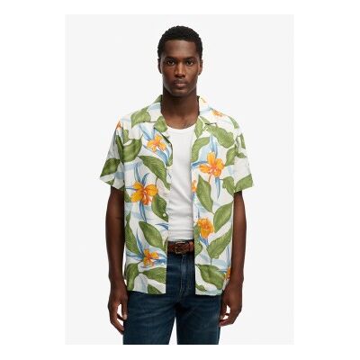 Superdry für Herren. M4011128A Hemd Hawaii grün (L), Lässig, Modal, Kurzarm Superdry für Herren. M4011128A Hemd Hawaii grün (L), Lässig, Modal, Kurzarm