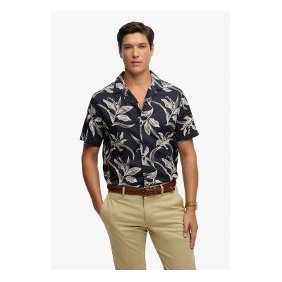 Superdry für Herren. M4011128A Hawaii-Hemd navy (XXL), Lässig, Modal, Kurzarm, Marine Superdry für Herren. M4011128A Hawaii-Hemd navy (XXL), Lässig, Modal, Kurzarm, Marine