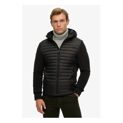 Superdry für Herren. M5012294A Hood Storm Fleece Hybrid Jacke schwarz (M), Lässig, Polyester Superdry für Herren. M5012294A Hood Storm Fleece Hybrid Jacke schwarz (M), Lässig, Polyester