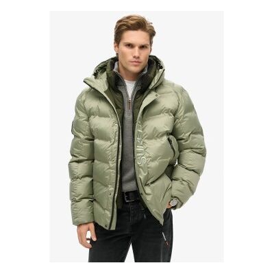 Superdry für Herren. M5011902A Grafik Puffermantel grün (L), Lässig, Recyceltes Polyester, Nachhaltig Superdry für Herren. M5011902A Grafik Puffermantel grün (L), Lässig, Recyceltes Polyester, Nachhaltig