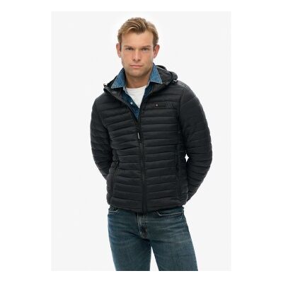 Superdry für Herren. M5012286A Fuji Lite Jacke mit Kapuze schwarz (S), Lässig, Nylon Superdry für Herren. M5012286A Fuji Lite Jacke mit Kapuze schwarz (S), Lässig, Nylon