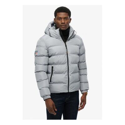 Superdry für Herren. M5011905A Sport-Pufferjacke mit Kapuze grau (M), Lässig, Polyester Superdry für Herren. M5011905A Sport-Pufferjacke mit Kapuze grau (M), Lässig, Polyester