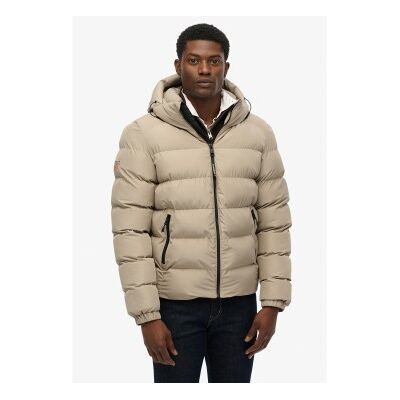 Superdry für Herren. M5011905A Wattierte Sportjacke mit Kapuze taupe (XXL), Lässig, Polyester Superdry für Herren. M5011905A Wattierte Sportjacke mit Kapuze taupe (XXL), Lässig, Polyester