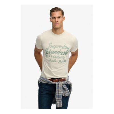 Superdry für Herren. M1012352A Industry Worker Entspanntes T-Shirt beige (XL), Lässig, Baumwolle, Kurzarm Superdry für Herren. M1012352A Industry Worker Entspanntes T-Shirt beige (XL), Lässig, Baumwolle, Kurzarm