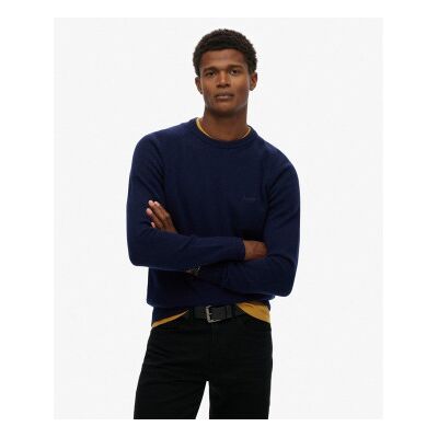 Superdry für Herren. M6110689A Pullover Blend navy (M), Lässig, Wolle, Nylon, Marine Superdry für Herren. M6110689A Pullover Blend navy (M), Lässig, Wolle, Nylon, Marine