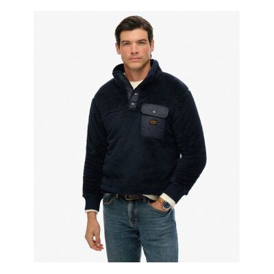 Superdry für Herren. M2014258A Pullover High Pile Fleece Half Zip navy (M), Lässig, Polyester, Marine Superdry für Herren. M2014258A Pullover High Pile Fleece Half Zip navy (M), Lässig, Polyester, Marine