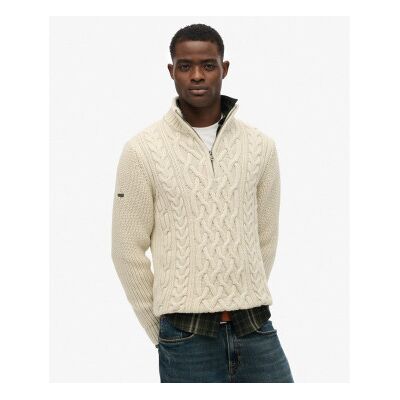 Superdry für Herren. M6110698A Jacob beige Pullover (L), Lässig, Acryl, Langarm Superdry für Herren. M6110698A Jacob beige Pullover (L), Lässig, Acryl, Langarm