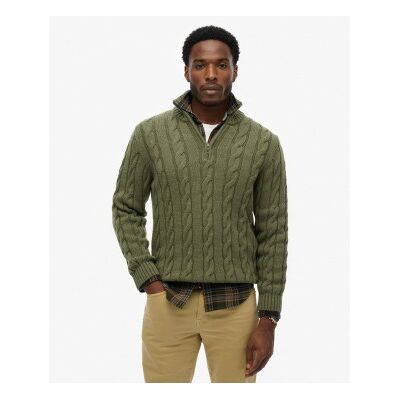 Superdry für Herren. M6110698A Jacob Cable grüner Pullover (M), Lässig, Acryl, Langarm Superdry für Herren. M6110698A Jacob Cable grüner Pullover (M), Lässig, Acryl, Langarm